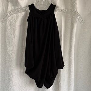 PrettyLittleThing Black Halter Neck Pleated Top